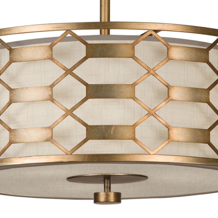Gold / White Linen Shade - 787540-2