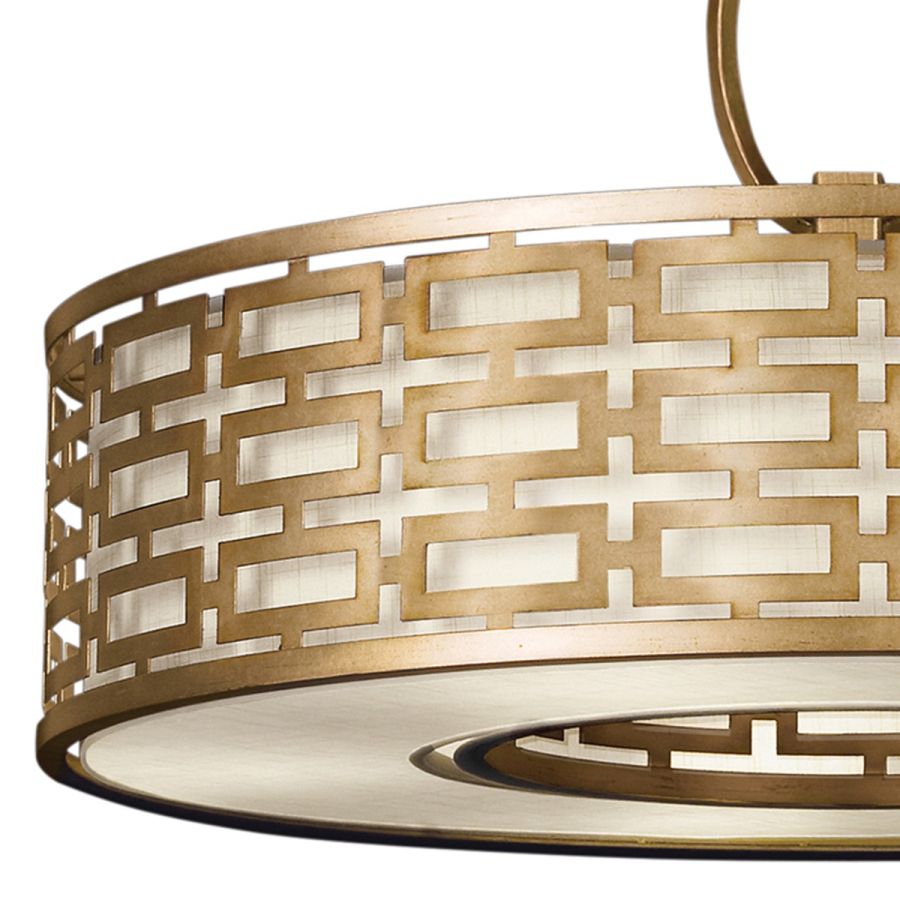 Gold / White Linen Shade - 787640-2