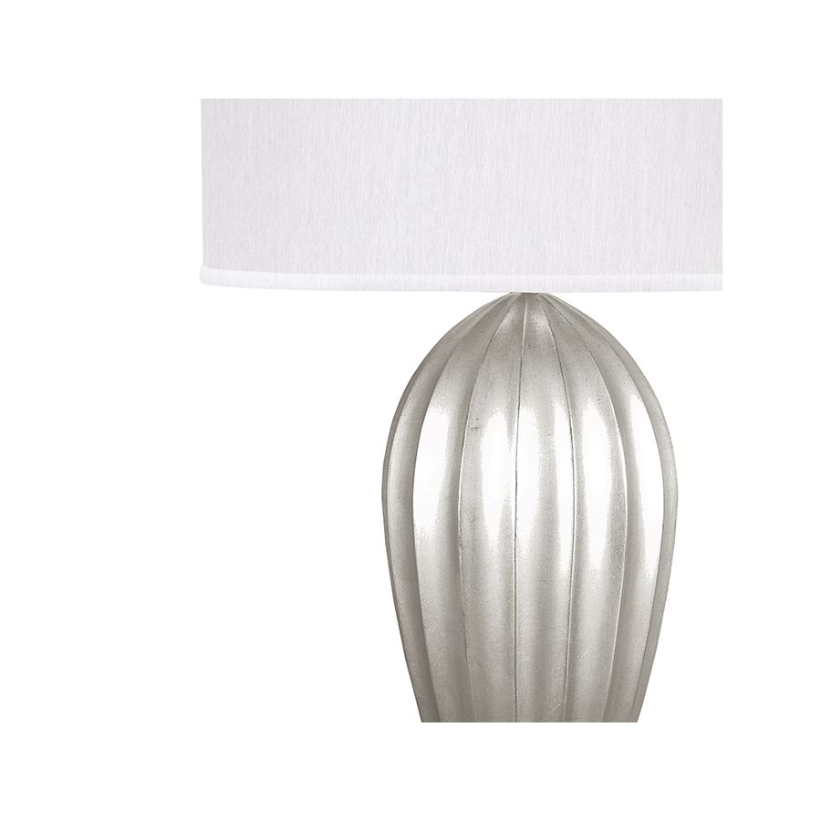 Silver Leaf / White Fabric Shade - 793110-41