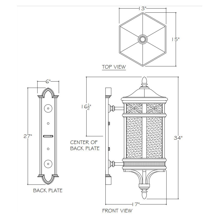 Holland Park 34″ Outdoor Wall Mount - 837681