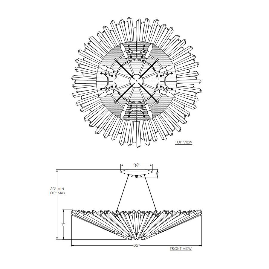 32″ Silver - 870240-1 / 7” H x 32” W ( 17.78 cm x 81.28 cm )