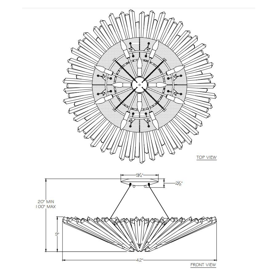 42″ Silver - 870240 / 9” H x 42” W ( 22.86 cm x 106.68 cm )
