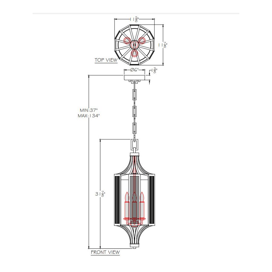 Bristol 11.9″ Lantern - 899882