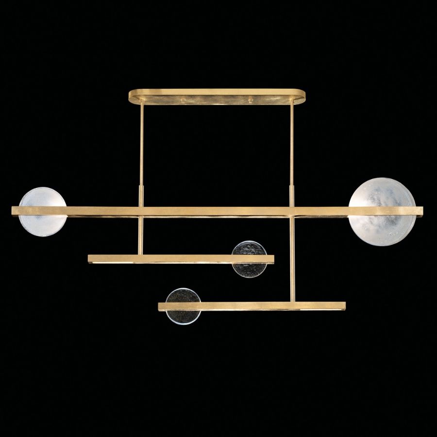 Gold Leaf / Clear & White Glass 921240-3