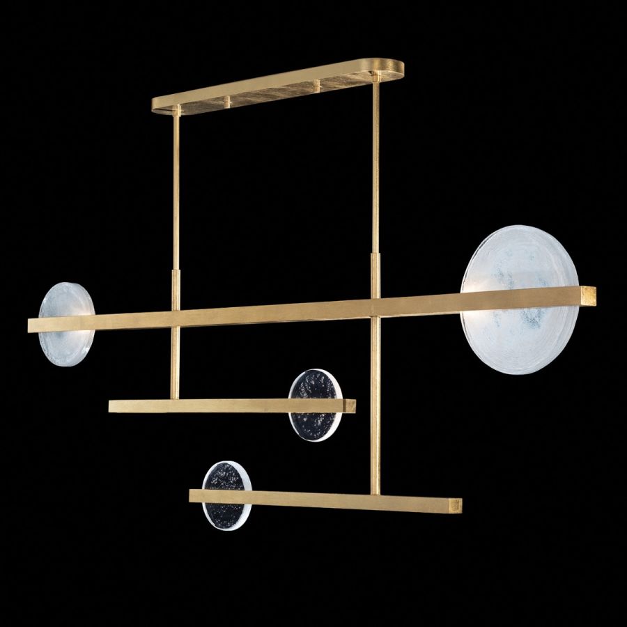 Gold Leaf / Clear & White Glass 921240-3