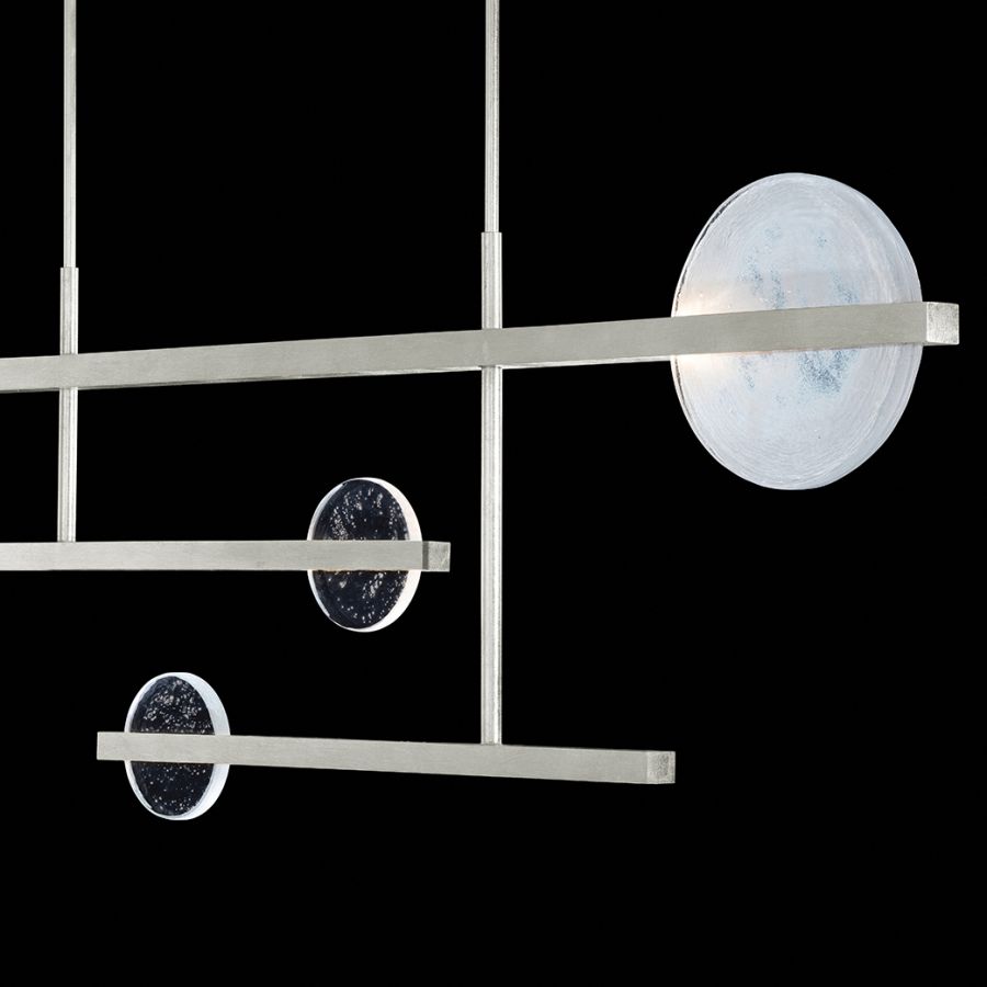 Silver Leaf / Clear & White Glass 921240-4