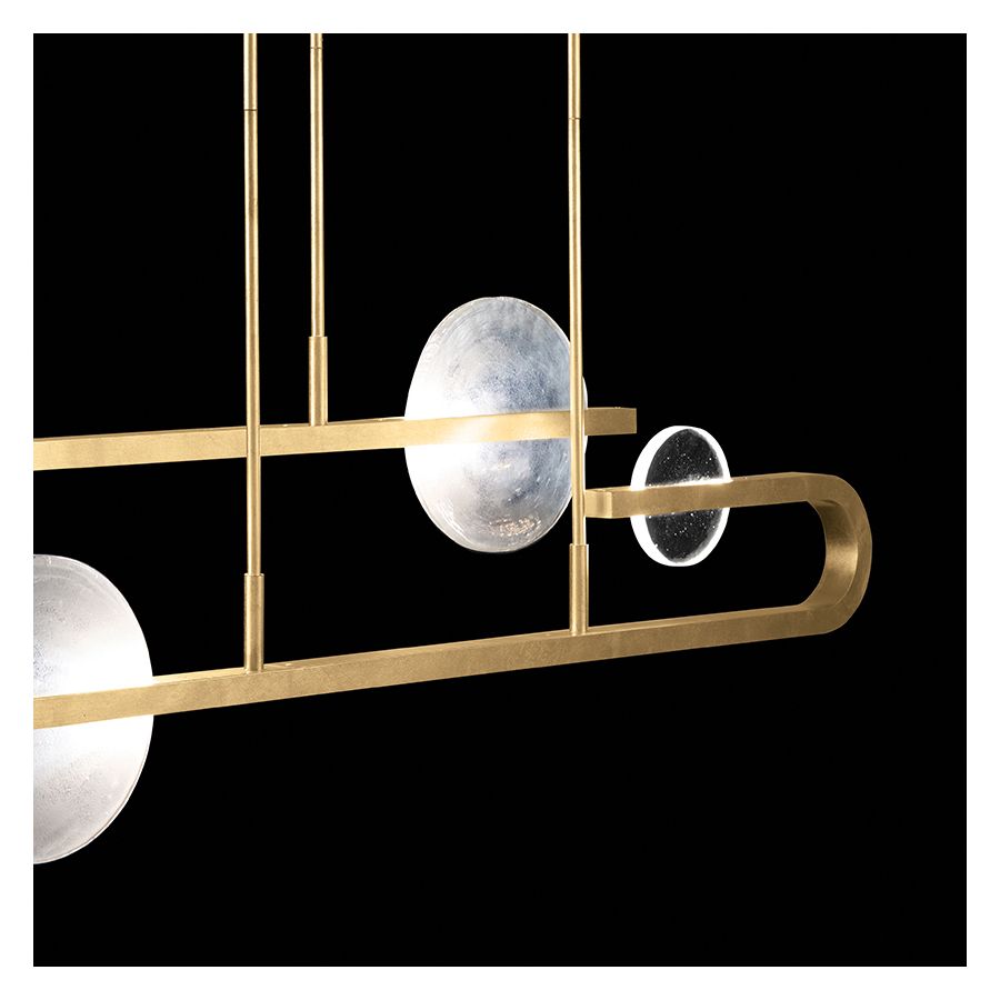 Gold Leaf / Clear & White Glass 922840-3