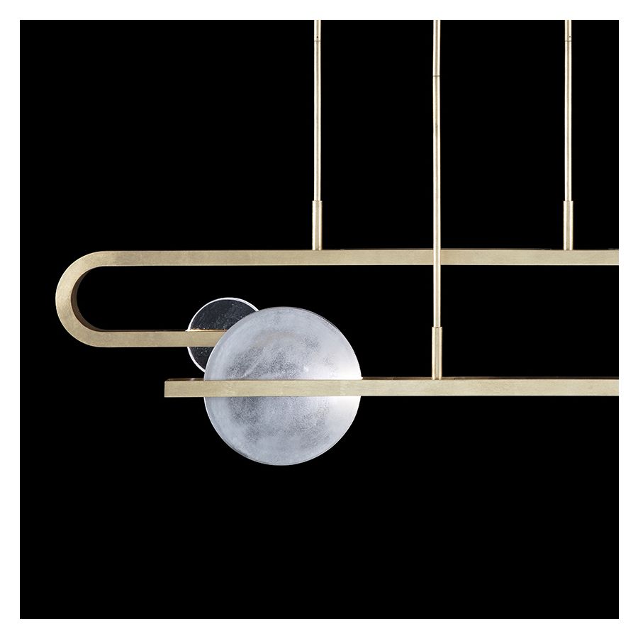 Soft Gold Leaf / Clear & White Glass 922840-5