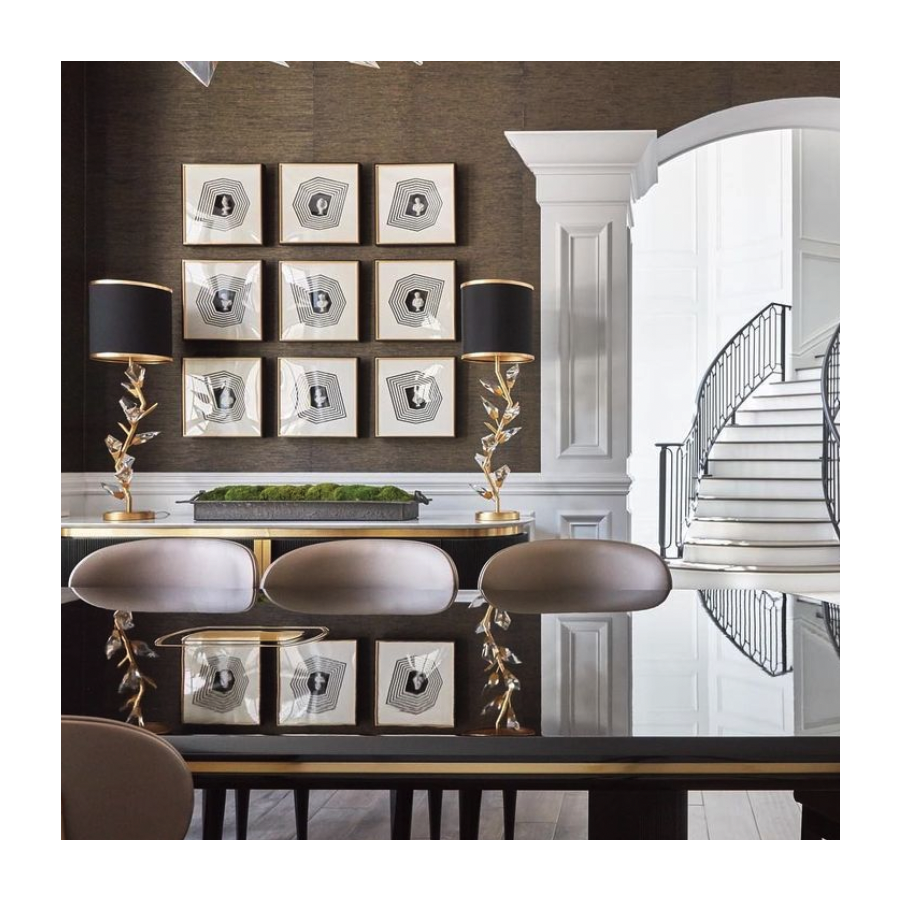 Gold / Black Fabric Shade - 908815-21