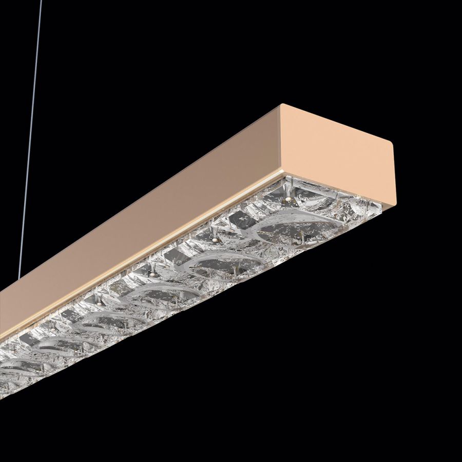 Pendant lamp / Satin Bronze finish / Krek transparent glass