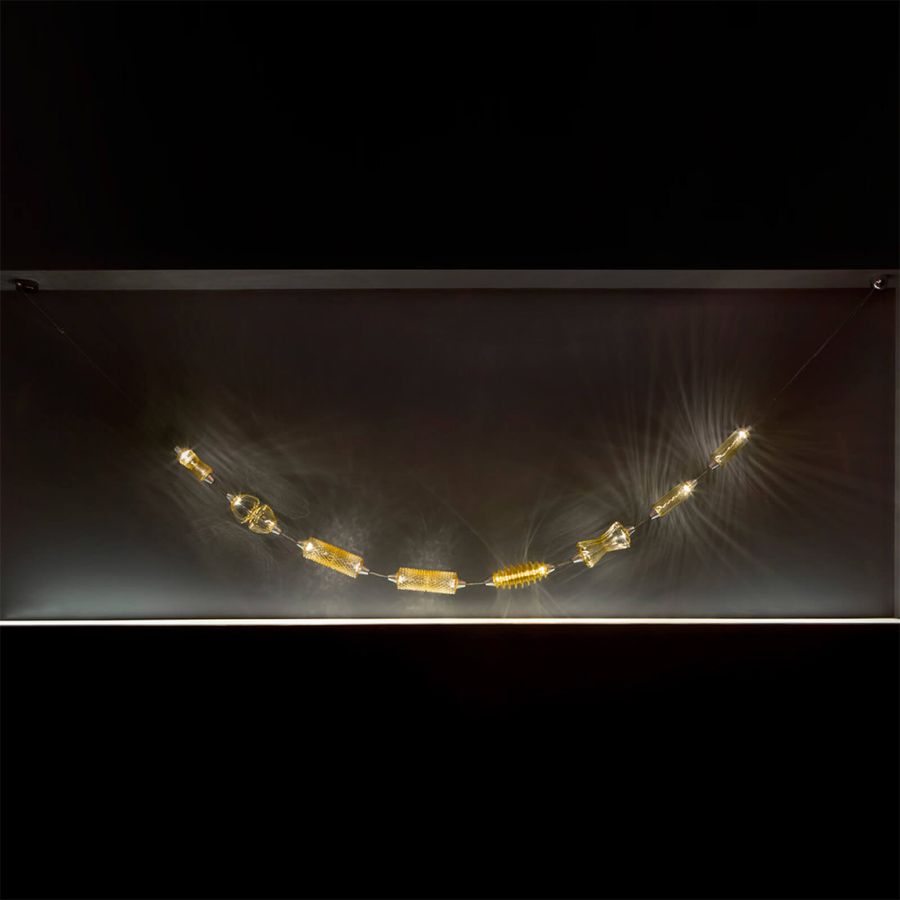 Suspension led lamp / Topaz glass diffuser