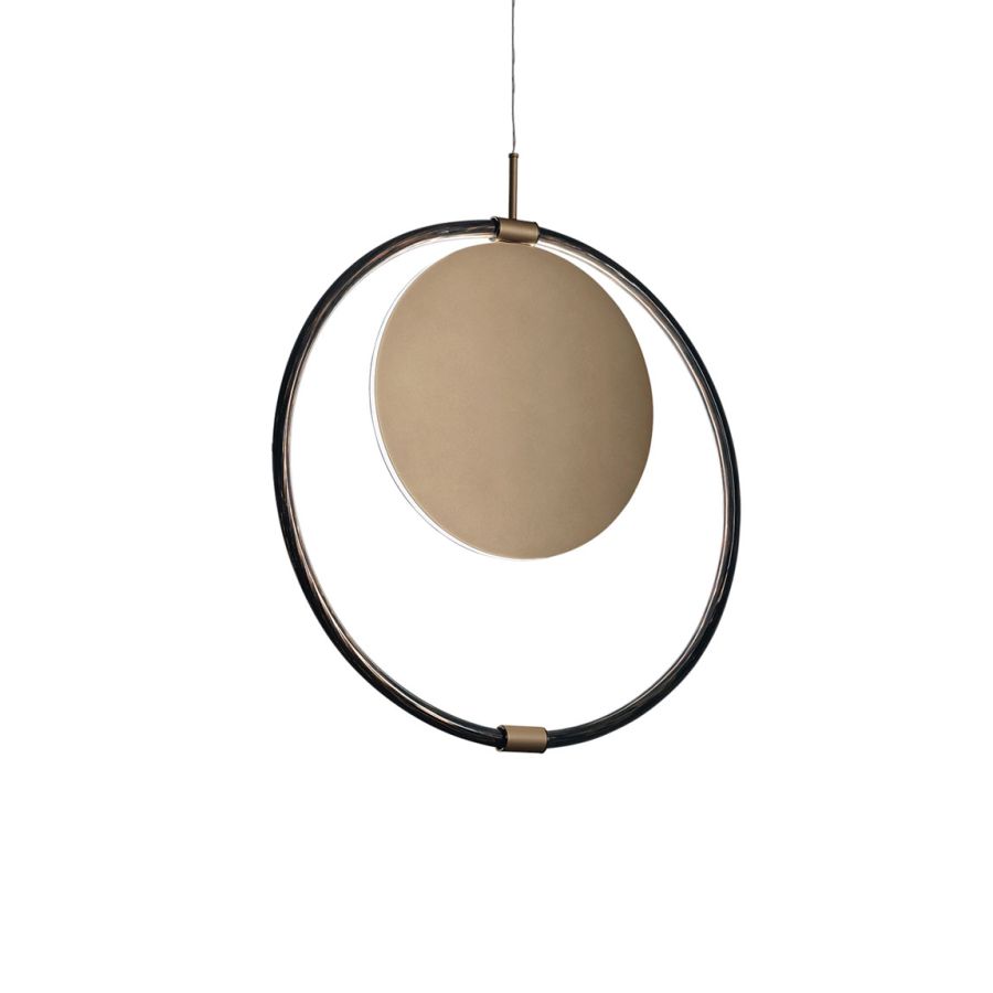 Suspension lamp / Matt champagne finish