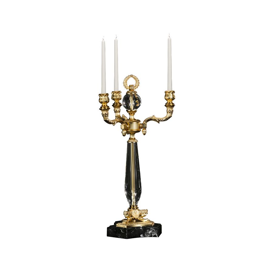 Candelstick / Antique Gold Plated finish