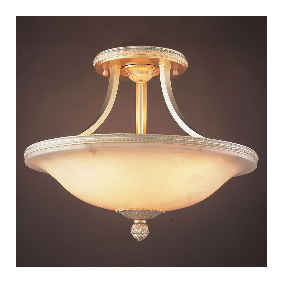 French Gold White Patine finish / White Alabaster