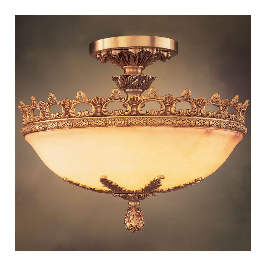 French Gold finish / White Alabaster