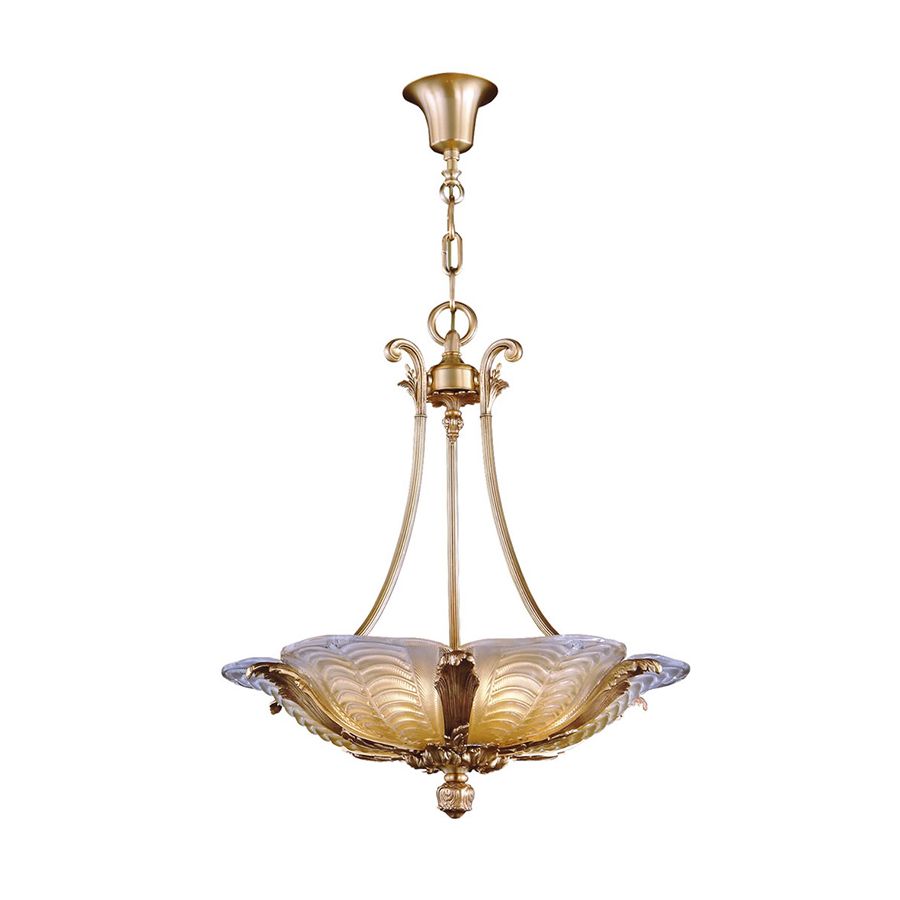 Pendant lamp / French Gold finish / Gold Glass