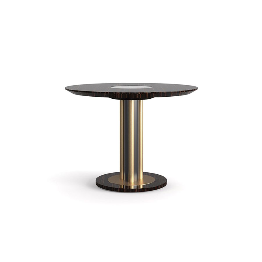 Coffee table / High Gloss Makassar / Polished Brass finish