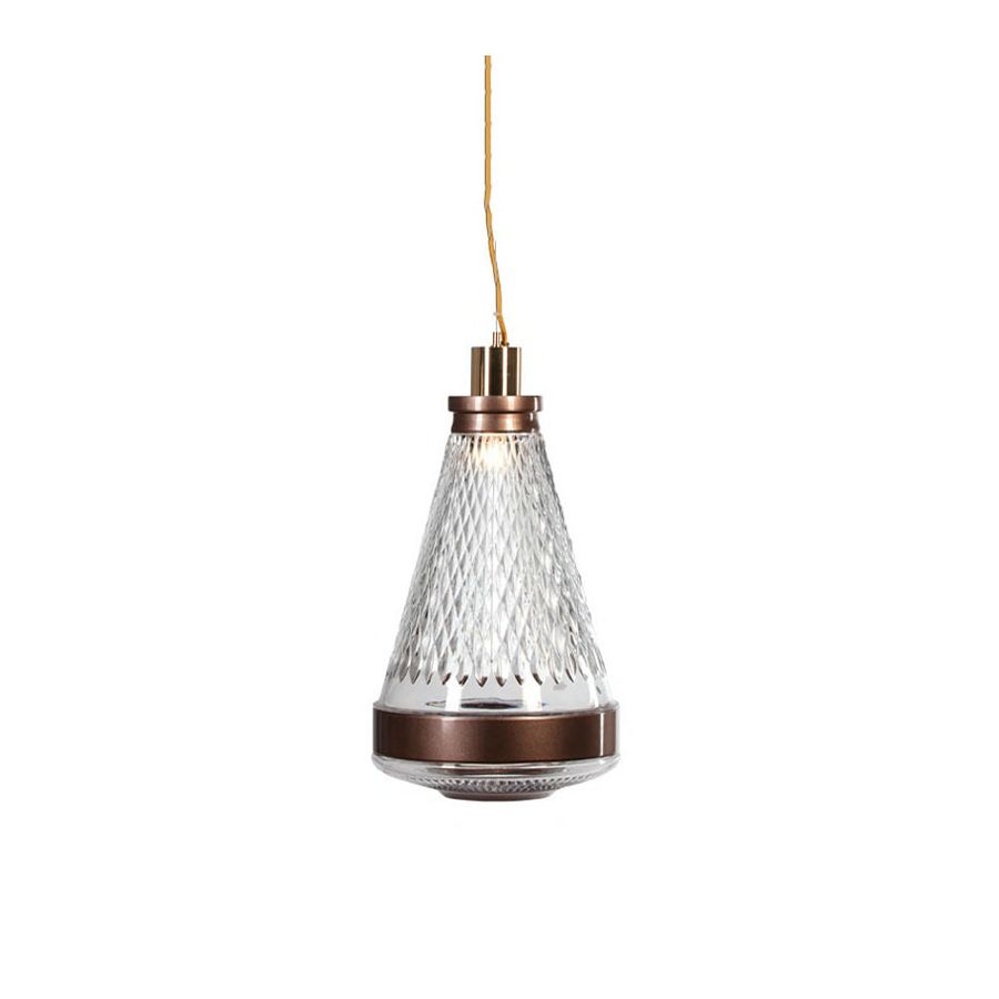 Pendant lamp / Bronze glass