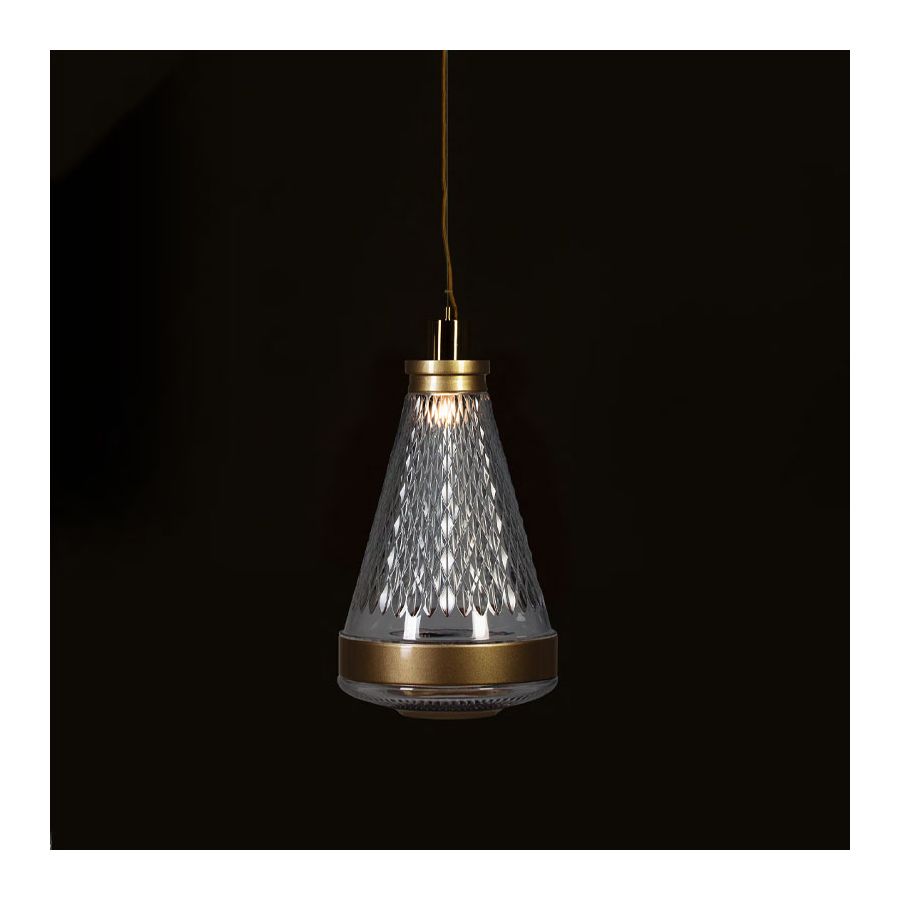 Pendant lamp / Gold glass