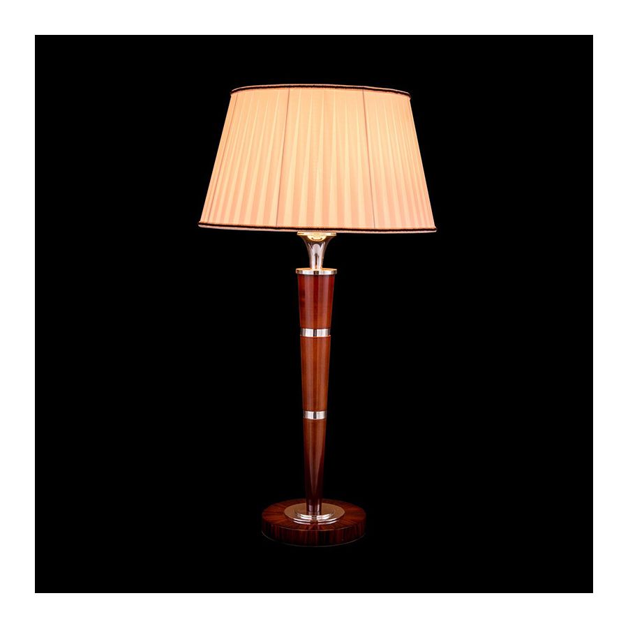 With white pleated lamp shade