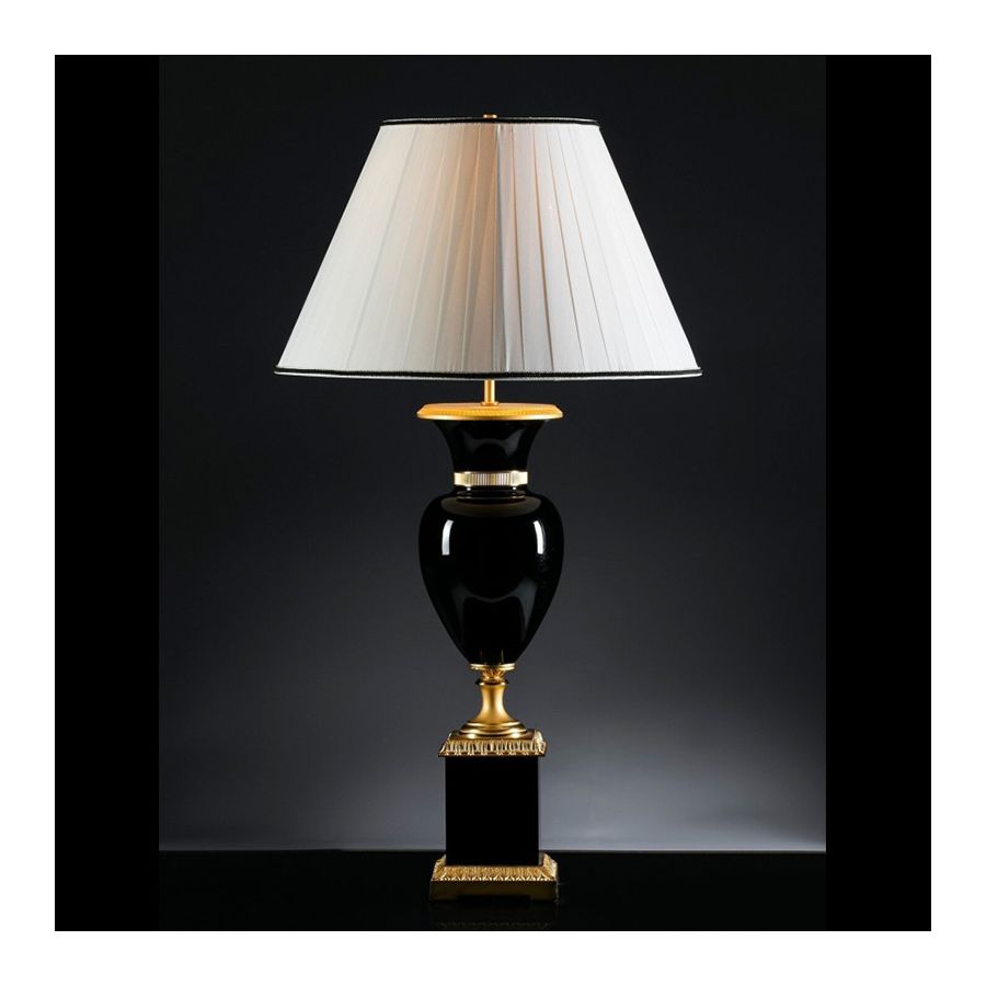 With White Pleated lamp shade
