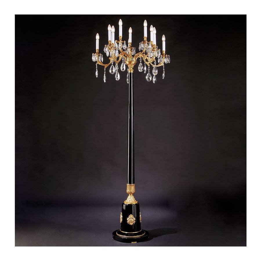 French Gold with Polished Black finish / With Scholer crystal