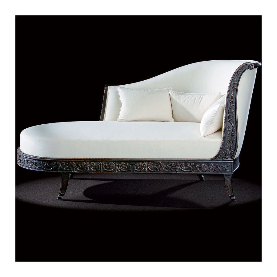 Antique Black - Gold finish with White off calico