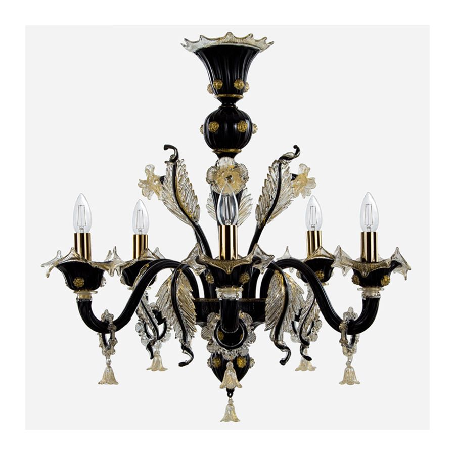 Black / Clear / Gold Glass