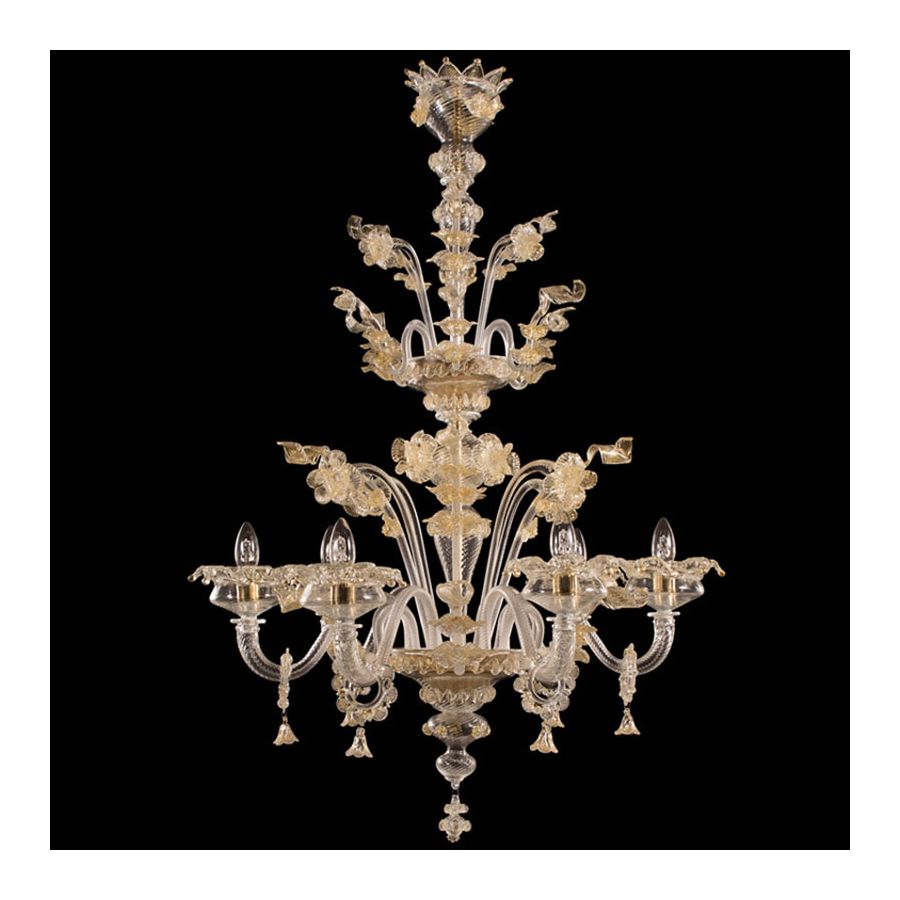 Clear with Gold Glass