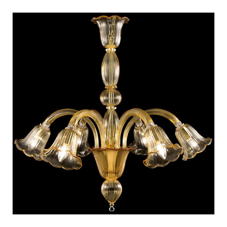 Amber Glass / 6 lights