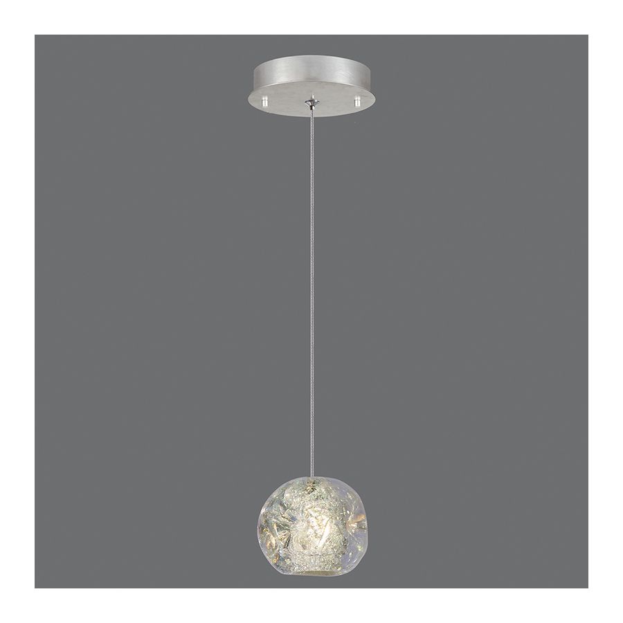 Platinized silver leaf finish