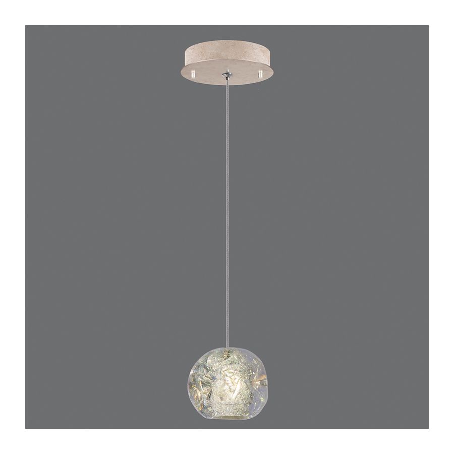 Gold-toned silver leaf finish