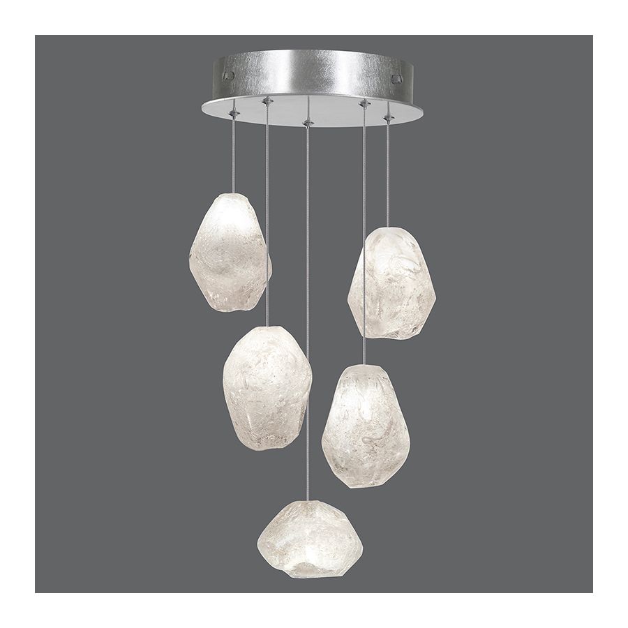 Platinized silver leaf finish