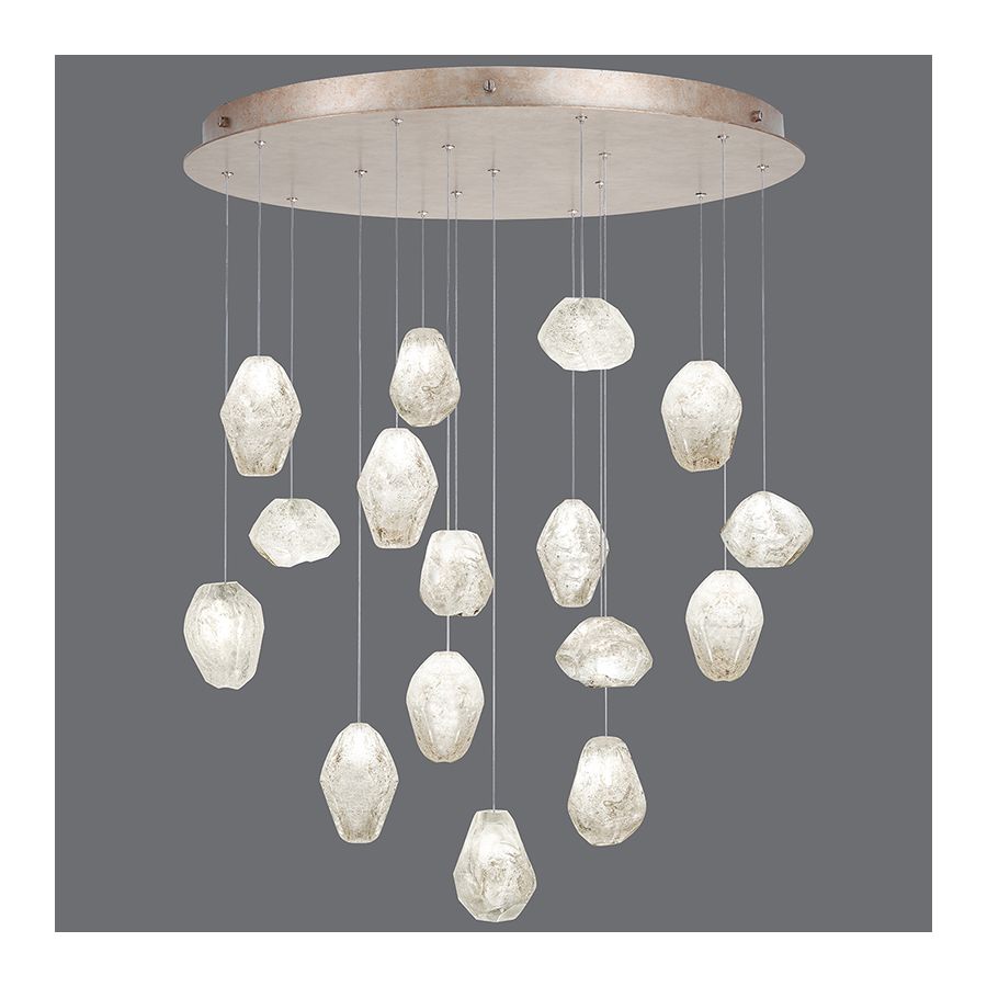 Gold-toned silver leaf finish