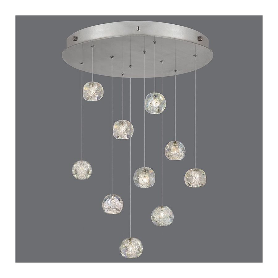 Platinized silver leaf finish