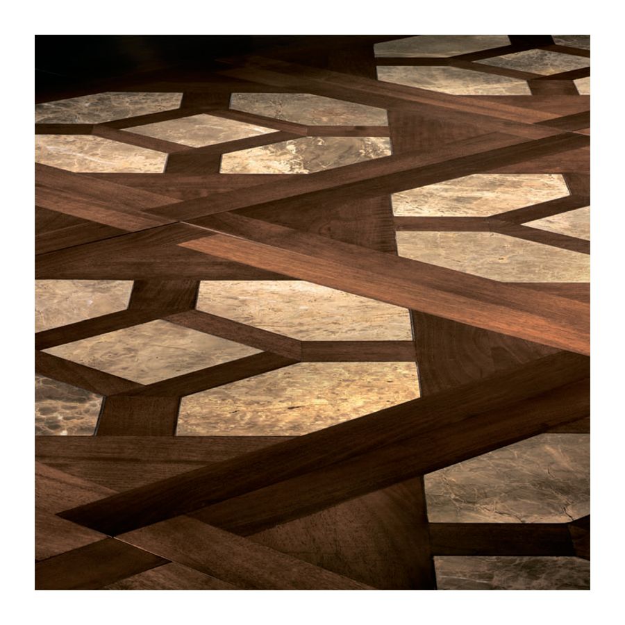 Wood Finish: Walnut; Marble Finish: Grey