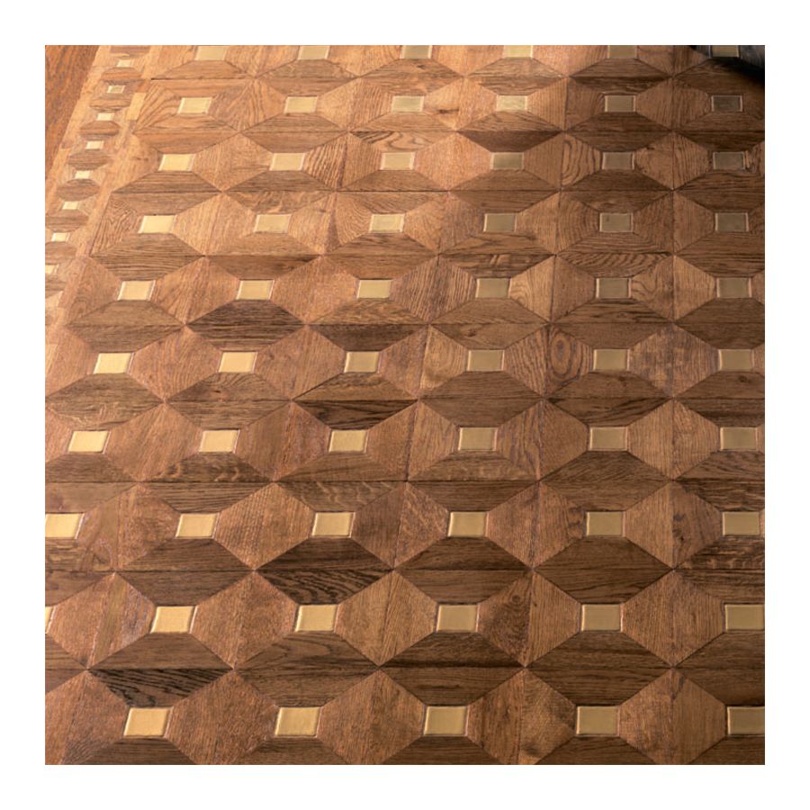 Wood Finish: Oak Light; Mosaic Finish: Gold