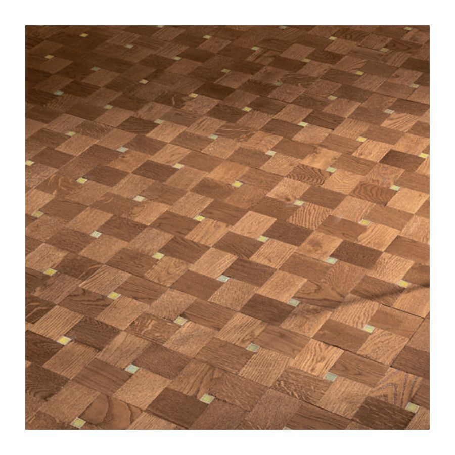 Wood Finish: Oak Light; Mosaic Finish: Yellow