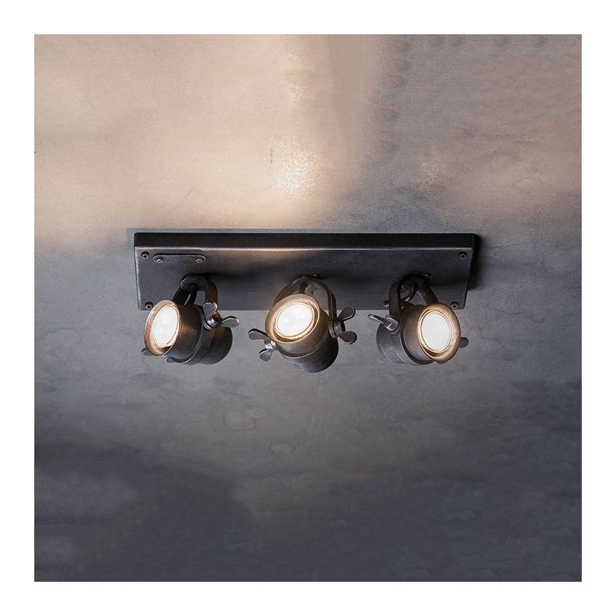 Ceiling spot lighting fixture / Iron nature finish