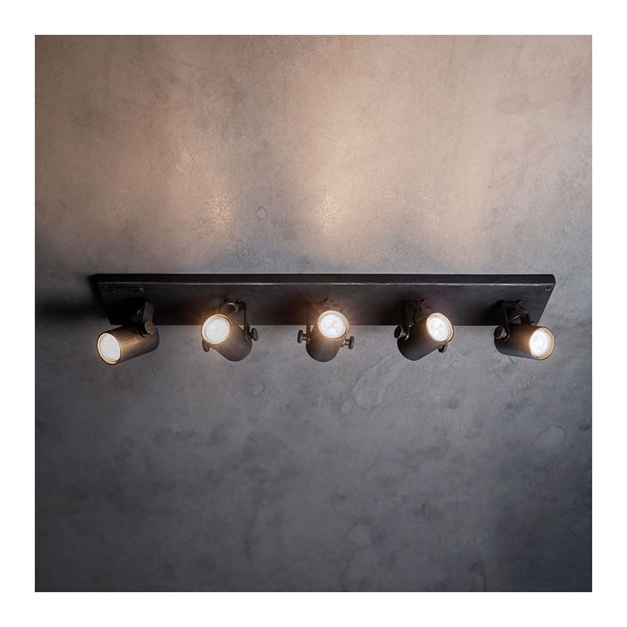 Ceiling spot lighting fixture / Iron nature finish