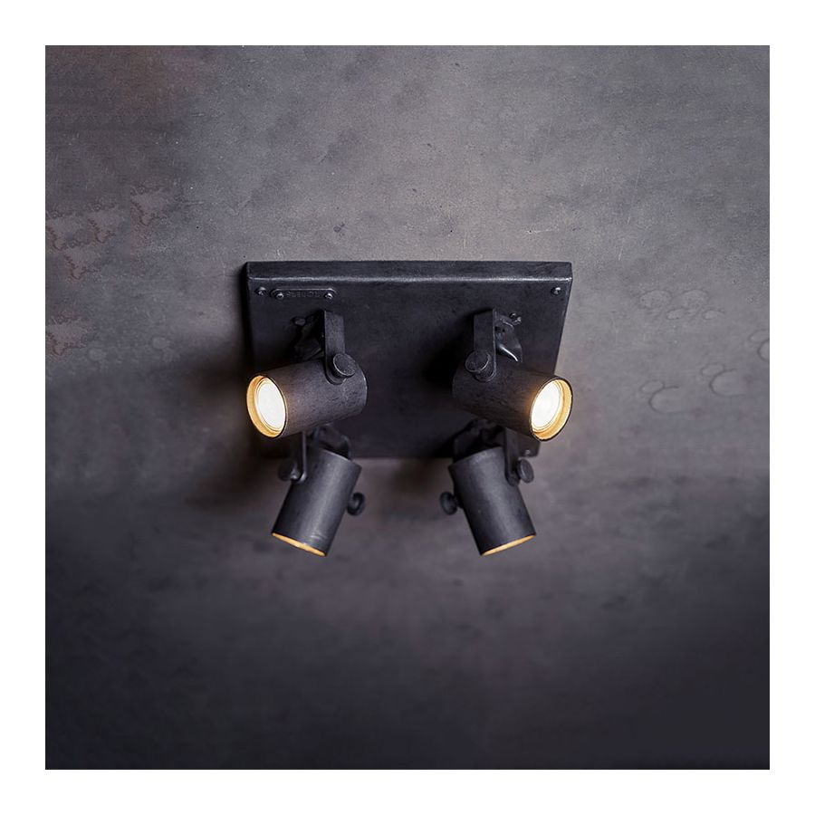 Ceiling spot lighting fixture / Iron nature finish