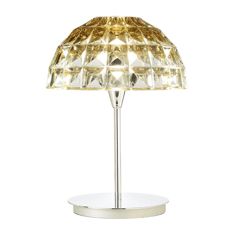 Chrome finish, Amber glass