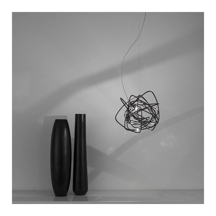 Black Amethyst finish / cm.: 190 (H1/30+H2/160) x 30 x 30 / inch.: 74.80" (H1/11.81+H2/62.99) x 11.81" x 11.81"