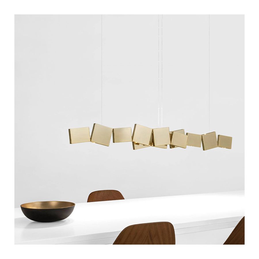 Suspension lamp / Finish: Gold plated