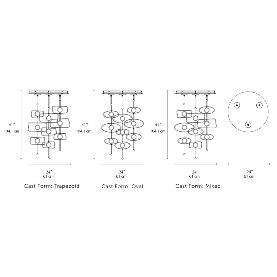 3 Stems/3 Cast Forms