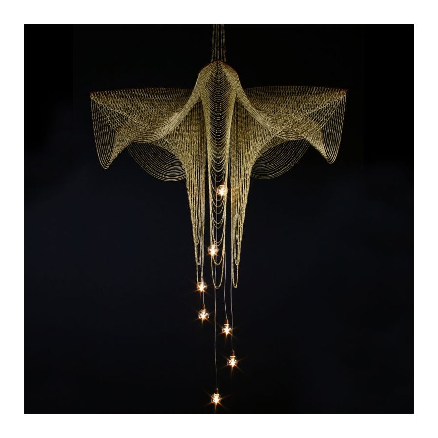 Brass color range, cm.: 150 x 100 x 100 / inch.: 59" x 39.4" x 39.4" size