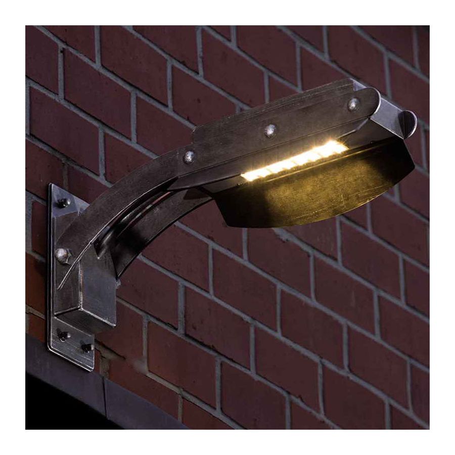 Outdoor wall lamp with LED-module, handcrafted, Iron nature finish
