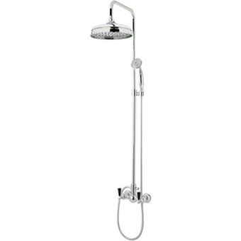 Bronces Mestre / Shower Sets / Shower mixer with column and black porcelain 035019.MCN.50