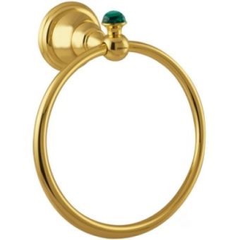 Bronces Mestre / Towel Holders / Towel ring 165mm with malachite stone 036873.ML0.01