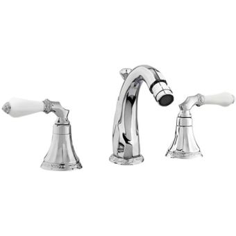 Bronces Mestre / Bidet Fittings / Three holes bidet set with spout and white porcelain 058521.L00.50